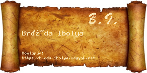 Bréda Ibolya névjegykártya